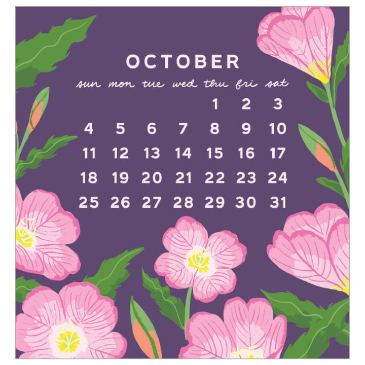 Smudge Ink paper 2026 Blossom Mini Calendar