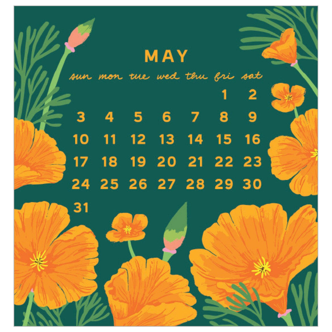 Smudge Ink paper 2026 Blossom Mini Calendar