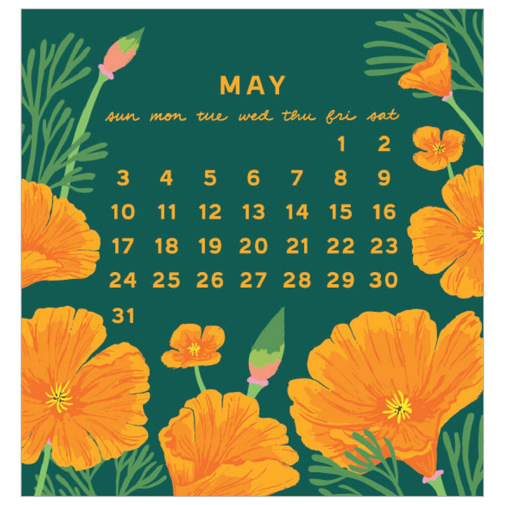 Smudge Ink paper 2026 Blossom Mini Calendar