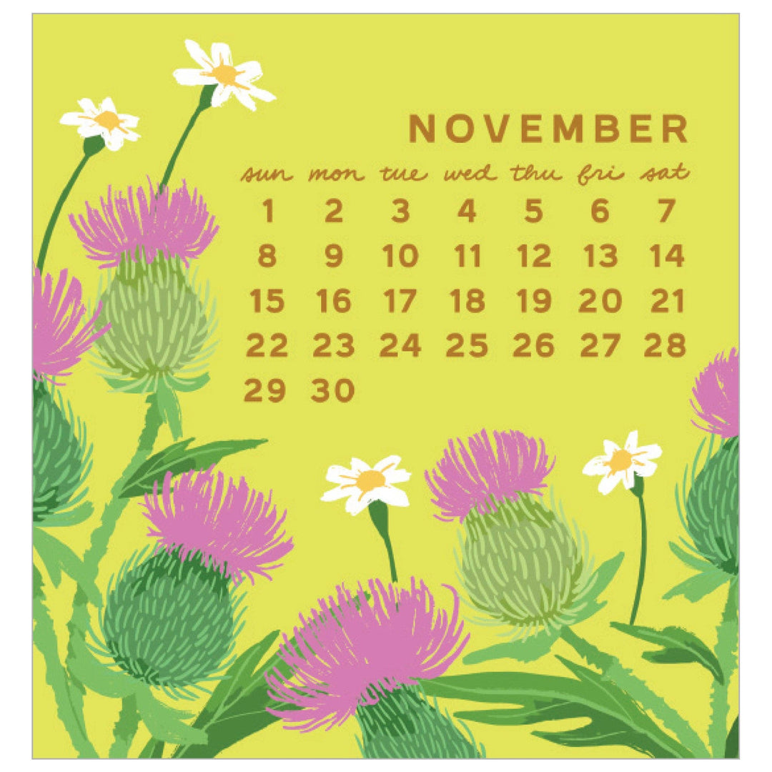 Smudge Ink paper 2026 Blossom Mini Calendar