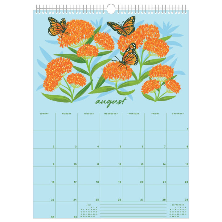 Smudge Ink paper 2026 Wildflower Wall Calendar