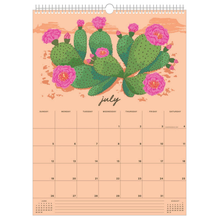 Smudge Ink paper 2026 Wildflower Wall Calendar