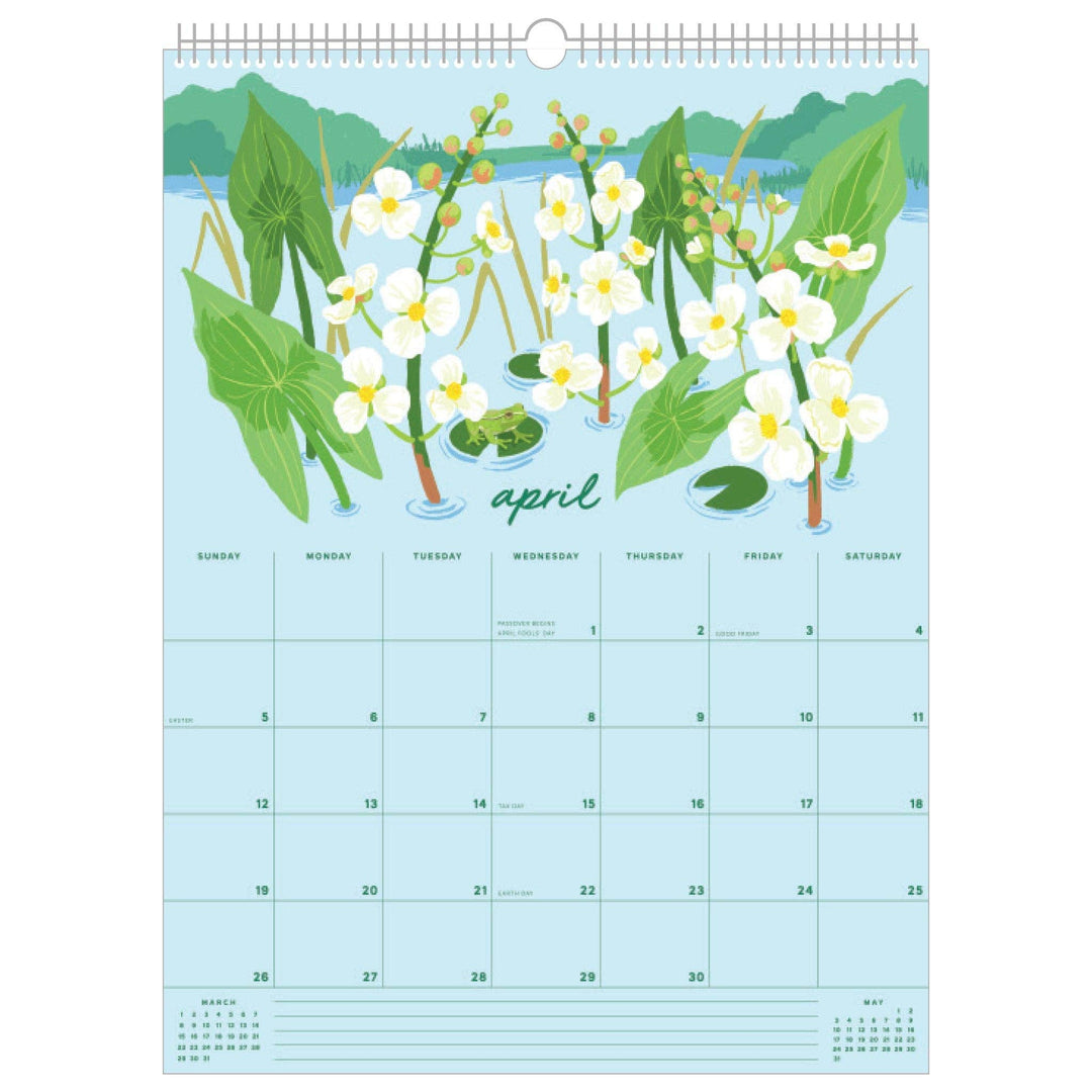 Smudge Ink paper 2026 Wildflower Wall Calendar
