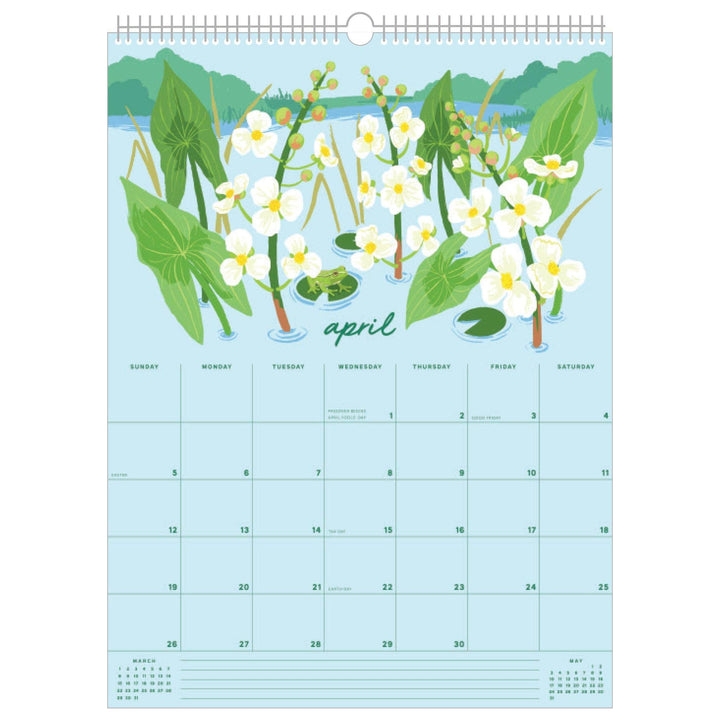 Smudge Ink paper 2026 Wildflower Wall Calendar