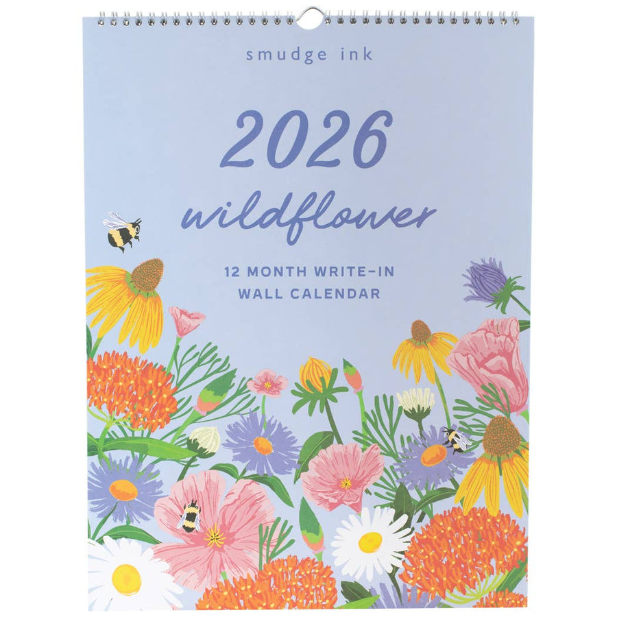 Smudge Ink paper 2026 Wildflower Wall Calendar