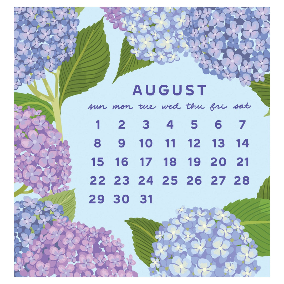 Smudge Ink paper 2027 Flower Power Mini Calendar