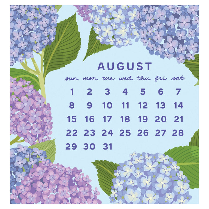 Smudge Ink paper 2027 Flower Power Mini Calendar