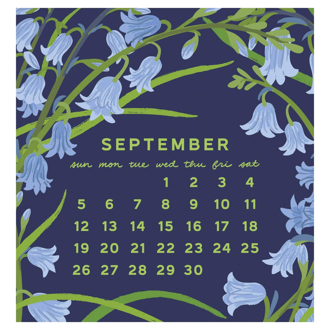 Smudge Ink paper 2027 Flower Power Mini Calendar