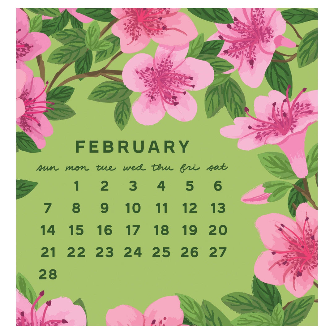Smudge Ink paper 2027 Flower Power Mini Calendar