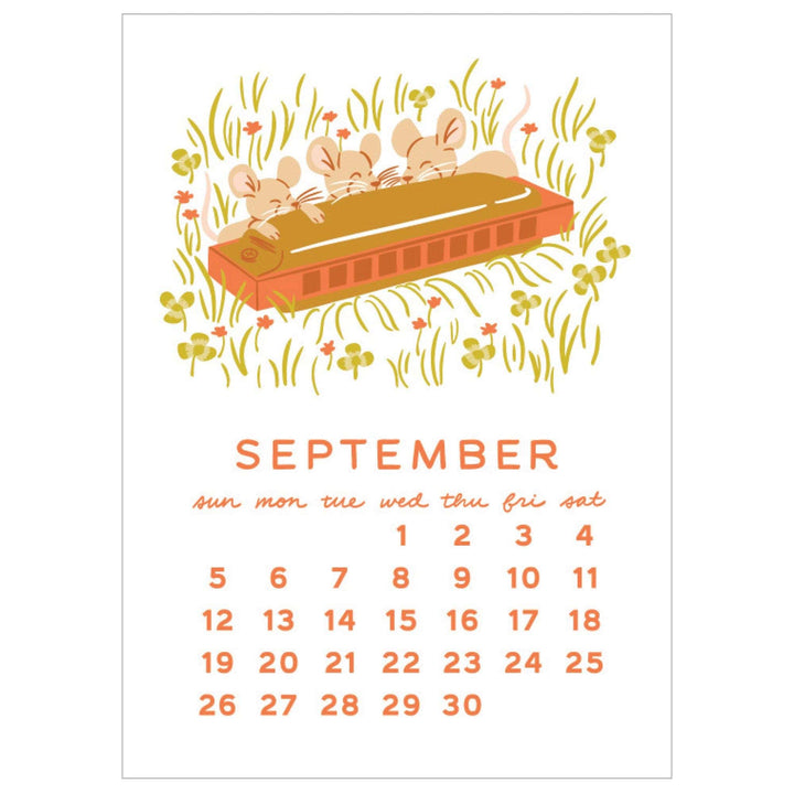 Smudge Ink paper 2027 Makin' Music Letterpress Desk Calendar