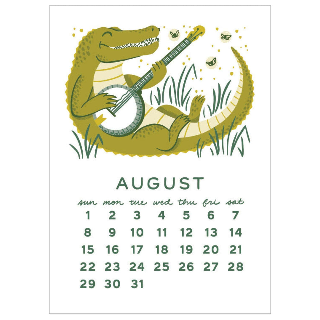 Smudge Ink paper 2027 Makin' Music Letterpress Desk Calendar