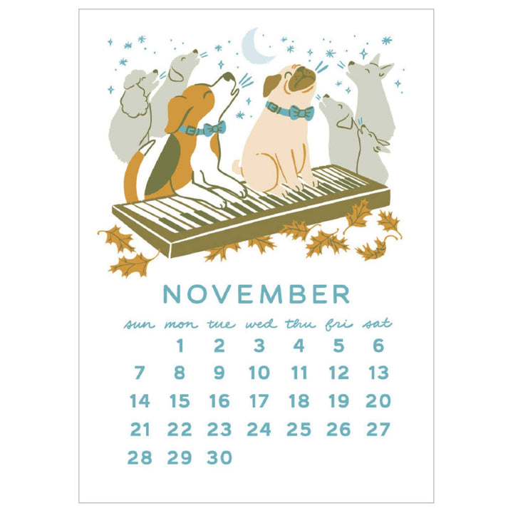 Smudge Ink paper 2027 Makin' Music Letterpress Desk Calendar