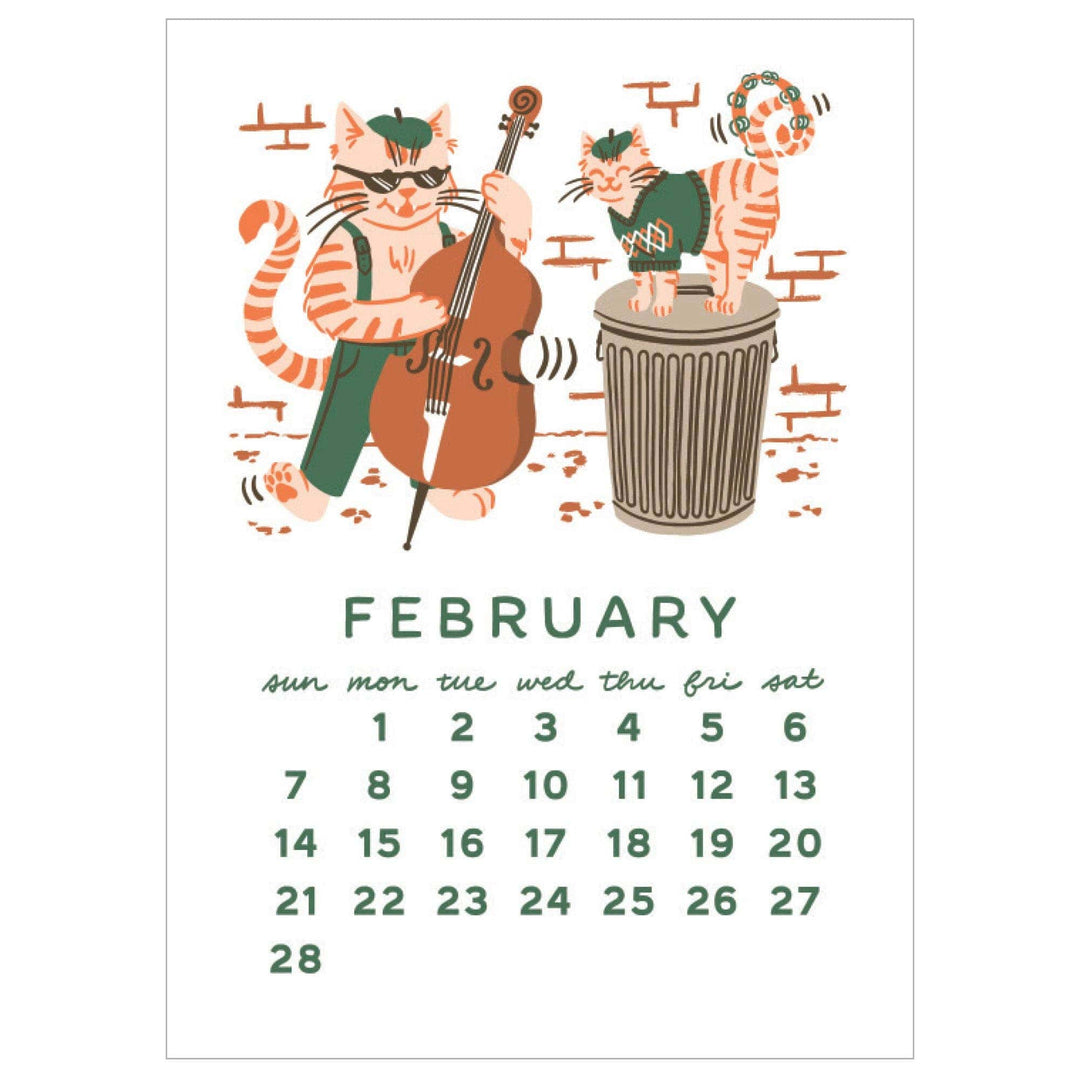 Smudge Ink paper 2027 Makin' Music Letterpress Desk Calendar