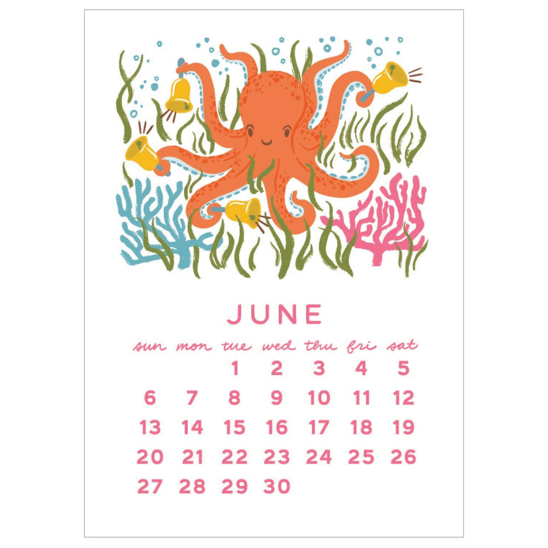 Smudge Ink paper 2027 Makin' Music Letterpress Desk Calendar