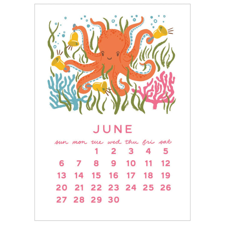 Smudge Ink paper 2027 Makin' Music Letterpress Desk Calendar