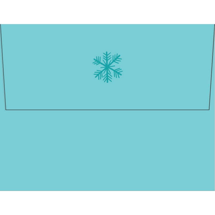 Smudge Ink Snowflakes Note Cards with Letterpress Envelopes