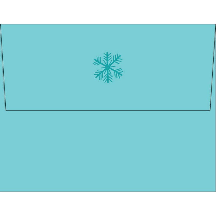 Smudge Ink Snowflakes Note Cards with Letterpress Envelopes