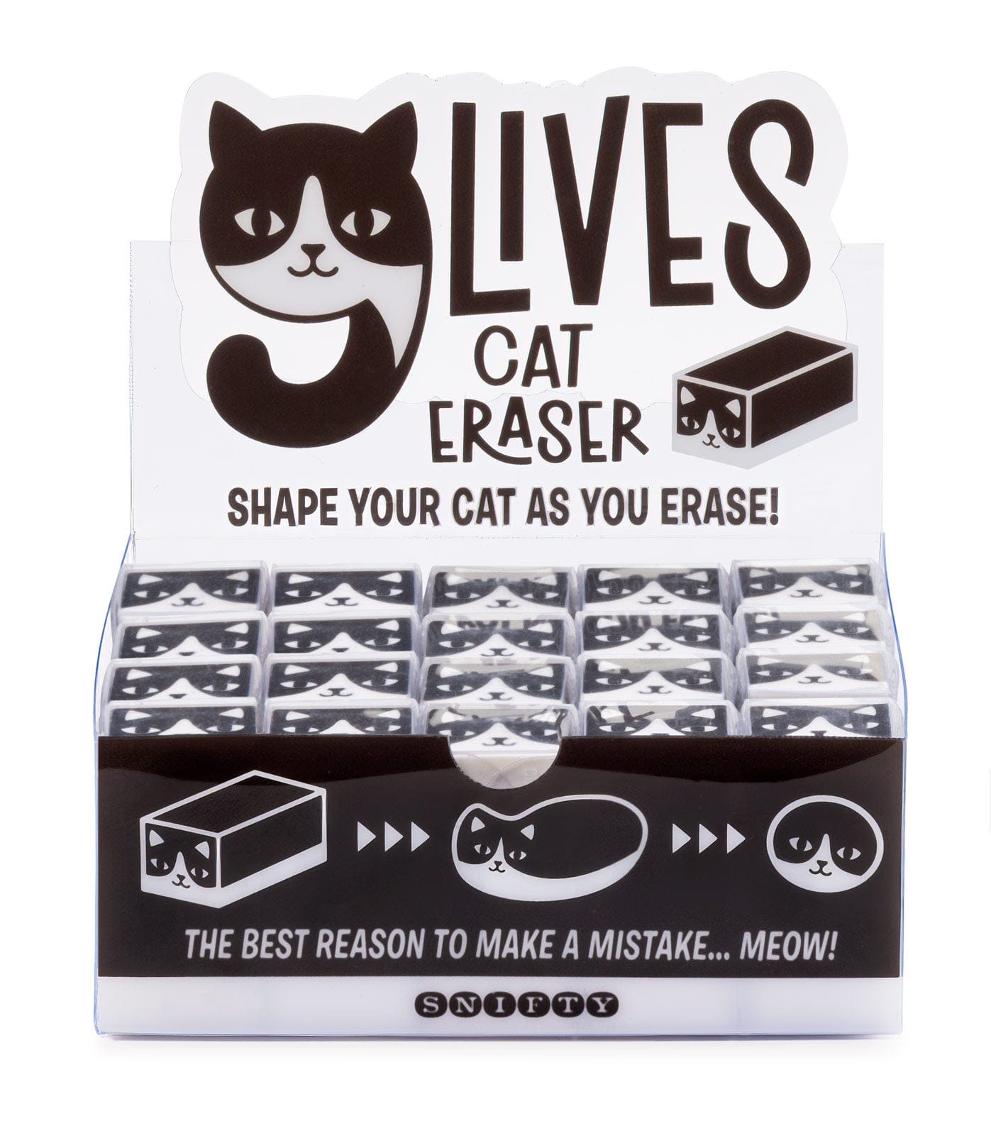 Snifty Paper 9 Lives Cat Eraser | SNIFTY