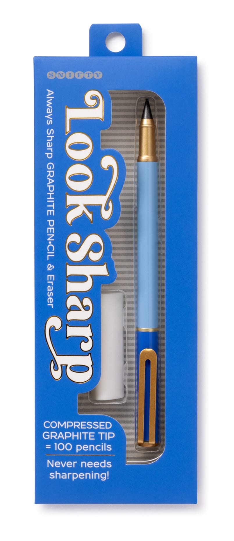 Snifty Paper Look Sharp Pencil & Eraser Set - Blue | SNIFTY