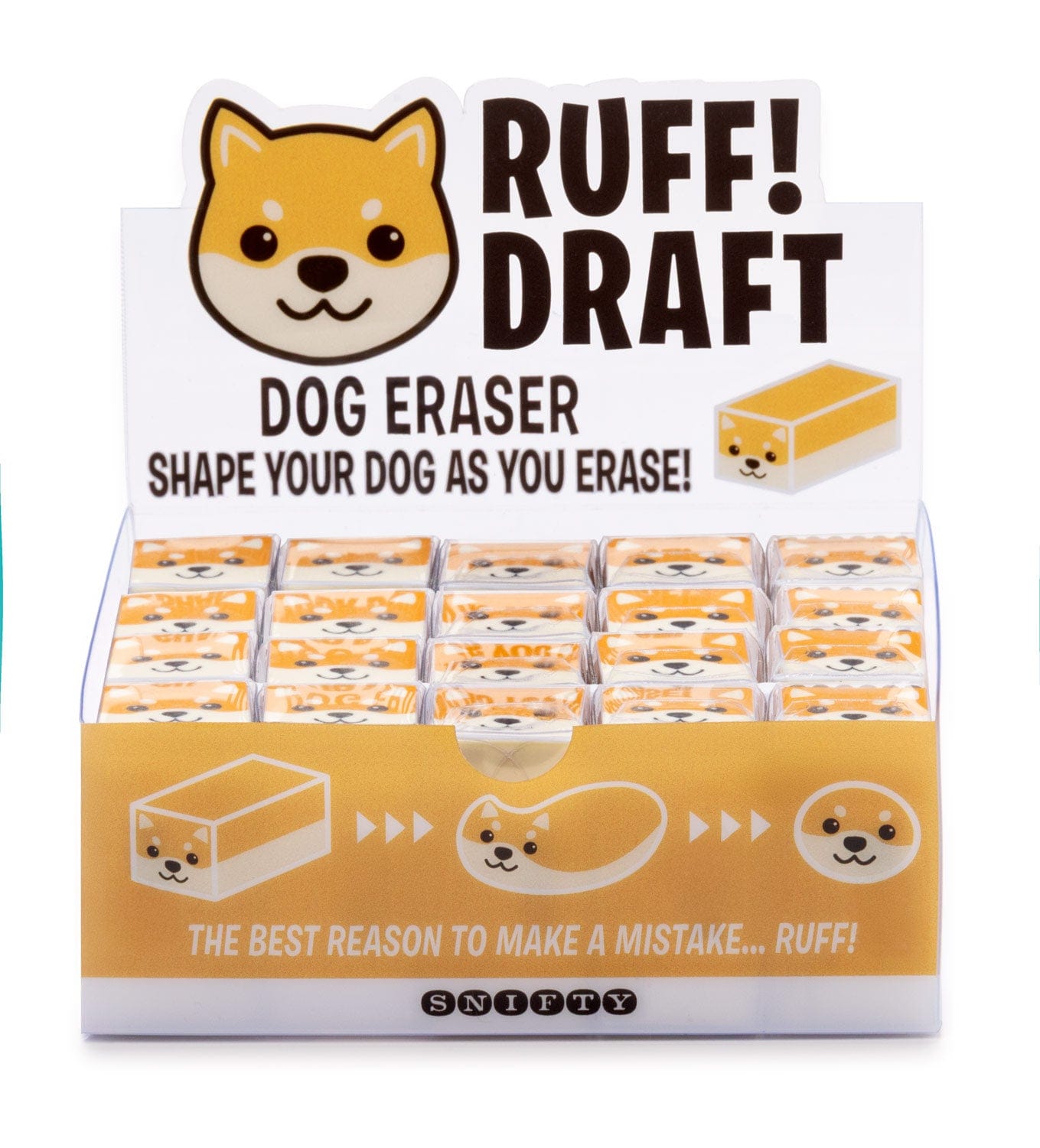 Snifty Paper Ruff Draft Dog Eraser | SNIFTY