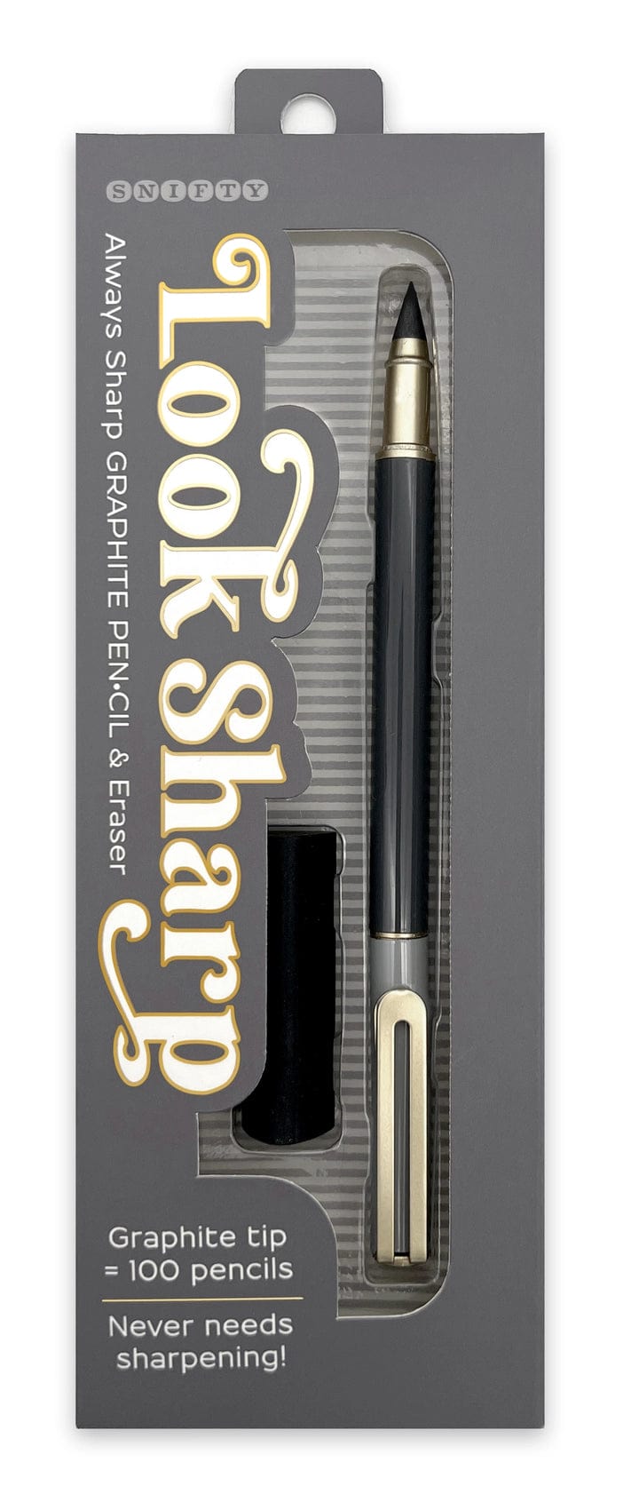 Snifty Pen and Pencils Look Sharp Graphite Pencil & Eraser - Gray