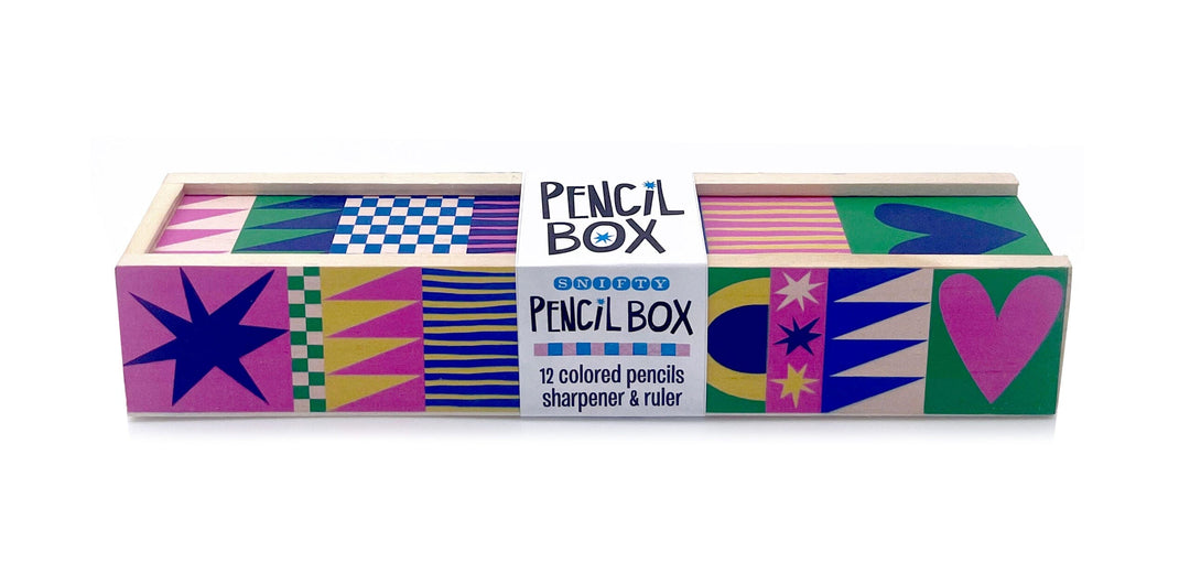 Snifty Pencils Pencil Box + Colored Pencils - Geo Love