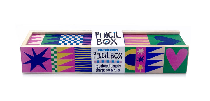 Snifty Pencils Pencil Box + Colored Pencils - Geo Love