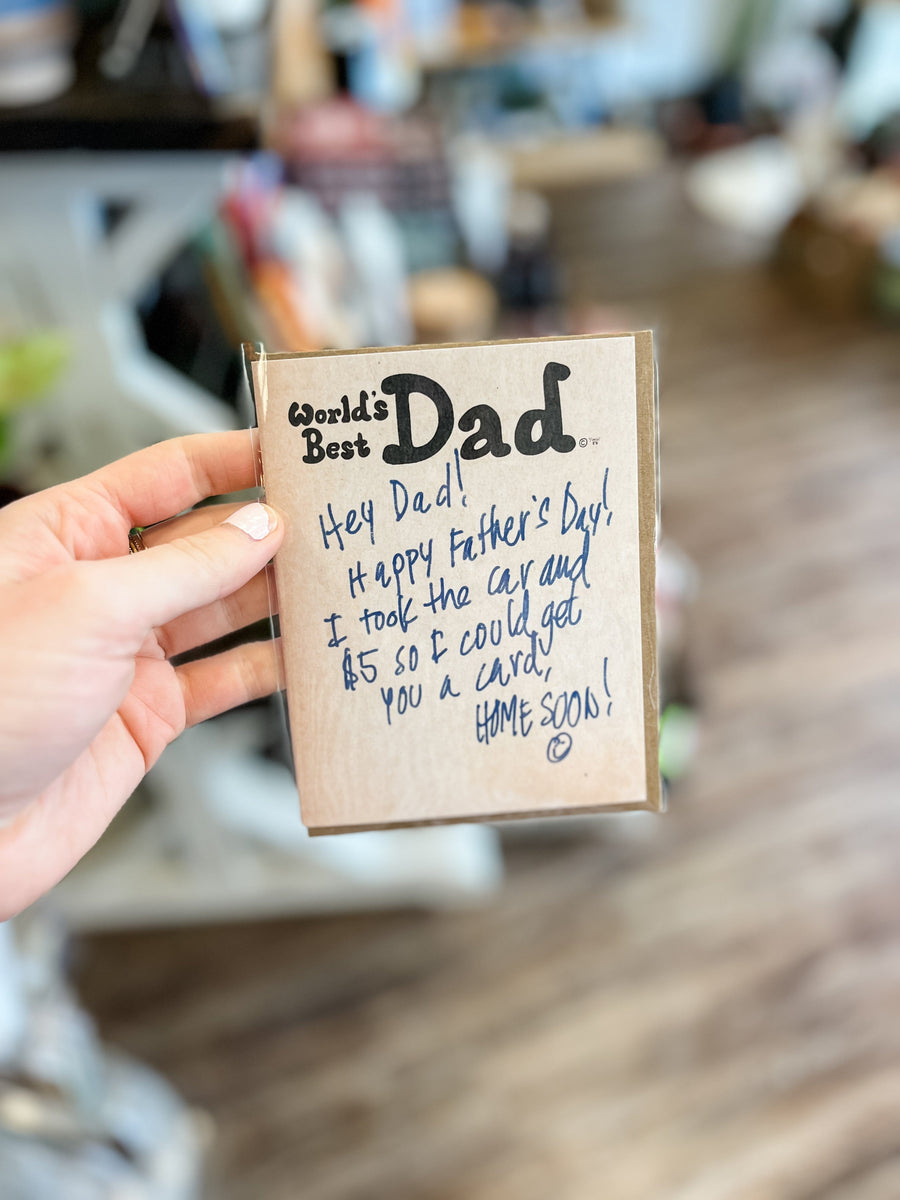 Snowday Press Card Dad Note Father's Day Card