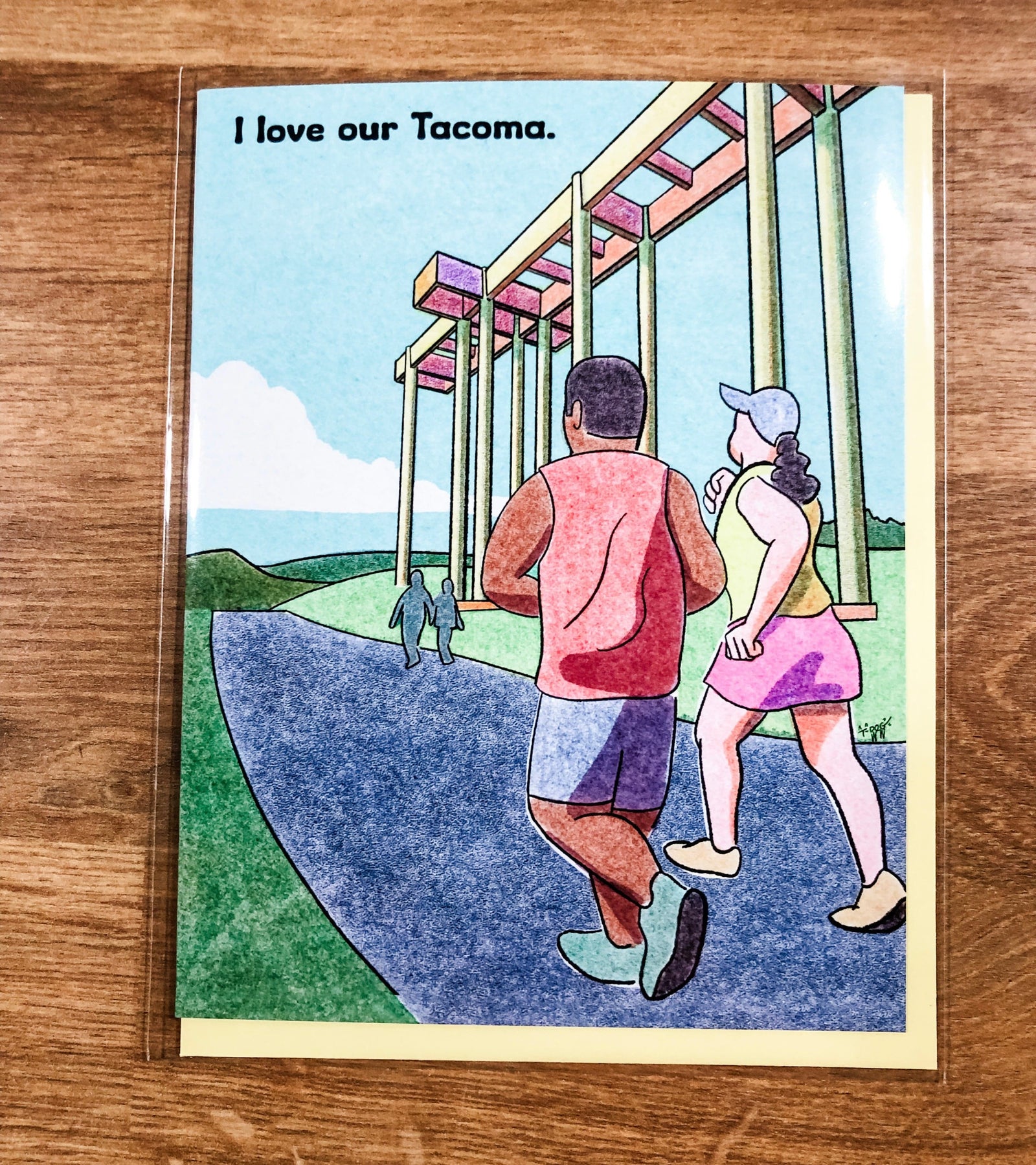 Snowday Press Card I Love Our Tacoma/Chambers Bay Card