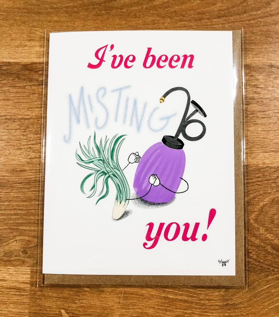 Snowday Press Card I've Been Misting You Funny Friendship/Love Card