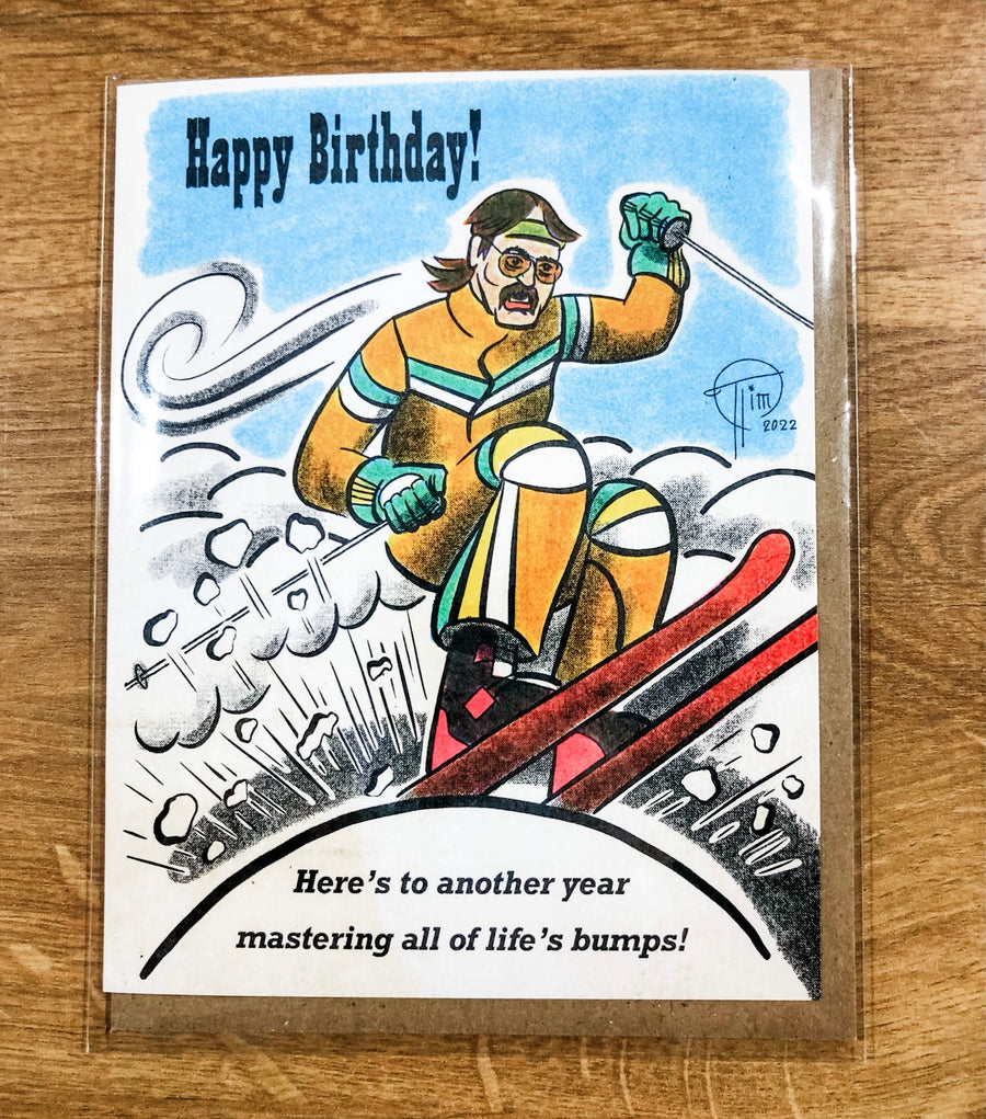Snowday Press Card Life's Bumps Birthday Card