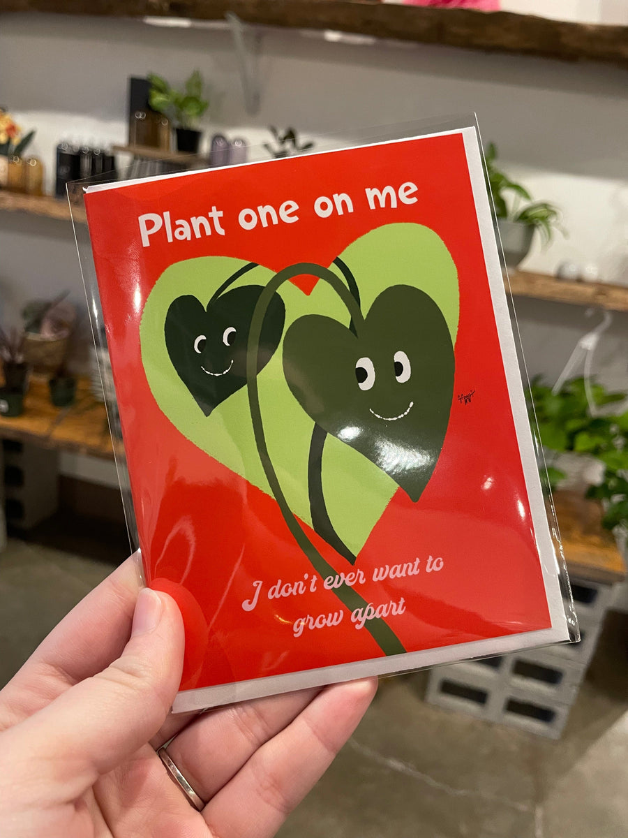 Snowday Press Sticker Plant One on Me Valentine Card