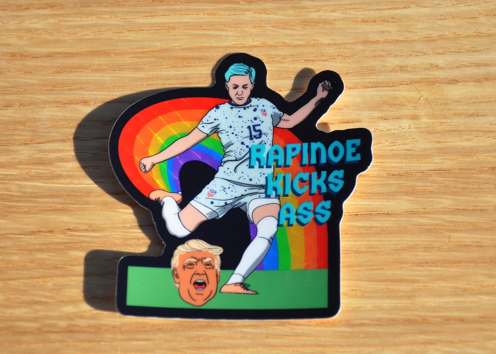 Snowday Press Sticker Rapinoe Kicks Ass Sticker
