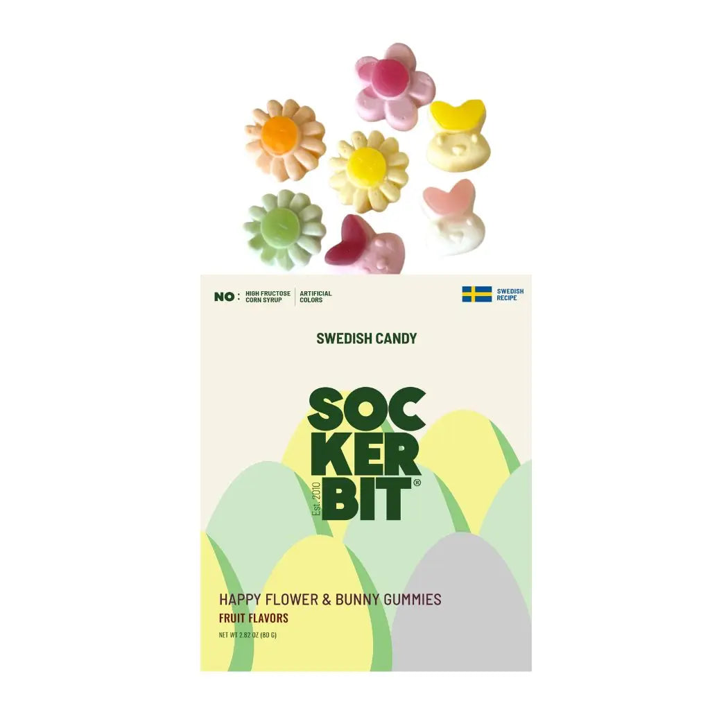 Sockerbit Treats Easter Flowers & Bunnies Swedish Candy Bag | Sockerbit