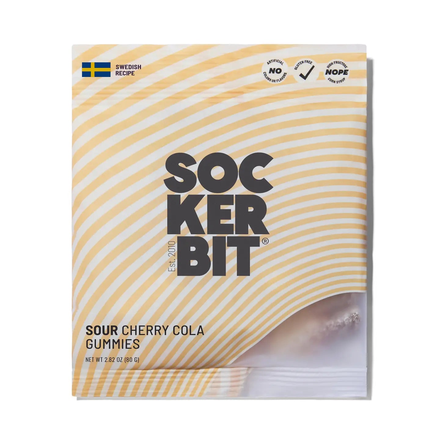 Sockerbit Treats Sour Cherry Cola Gummies Swedish Candy Bag | Sockerbit