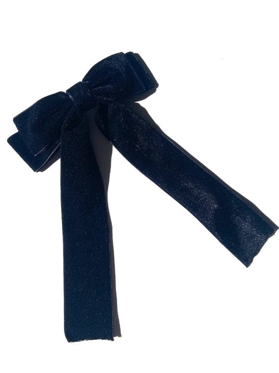 Classic Velvet Hair Bow Barrette – by Deanna