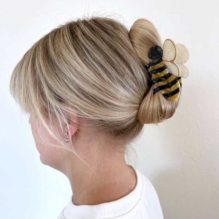 Solar Eclipse Hair Claws & Clips Hand-painted Bee Claw Hair Clip | Eco-Friendly