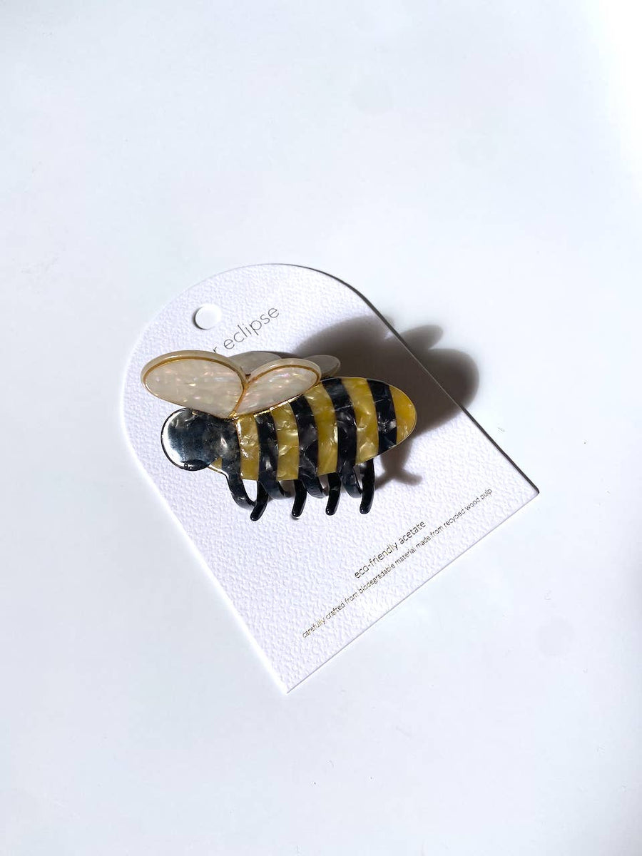 Solar Eclipse Hair Claws & Clips Hand-painted Bee Claw Hair Clip | Eco-Friendly