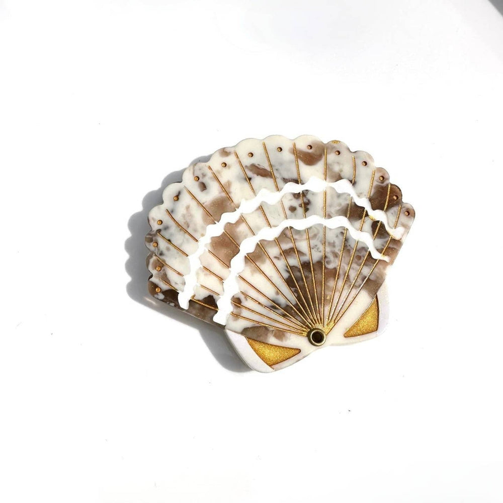 Solar Eclipse Mirror Seashell Compact Mirror