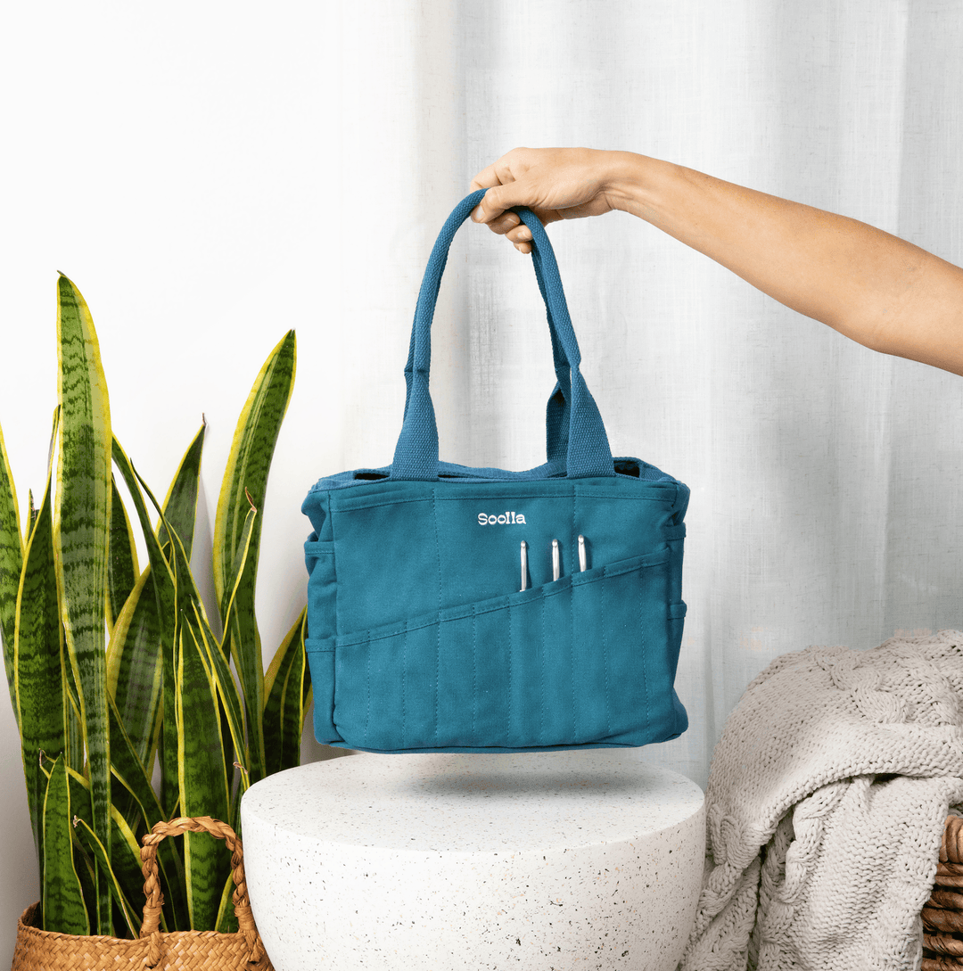 Soolla Fashion Soolla Studio Artist Bag, Aquamarine, Knitting Tote