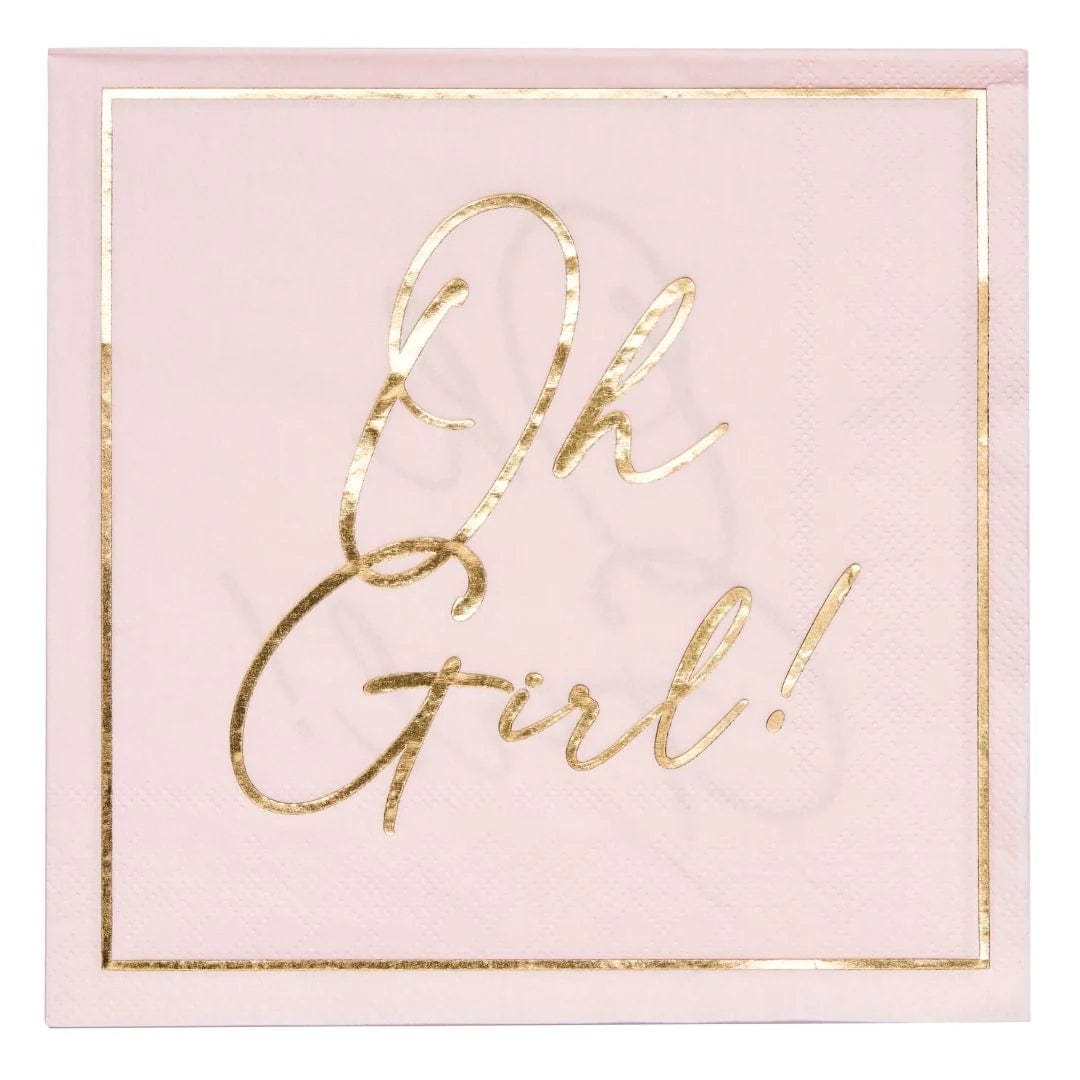 Sophistiplate Paper Napkins Lunch Napkin Hey Baby Pink