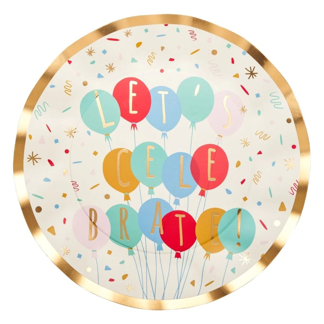 Sophistiplate paper plates Wavy Dinner Plate Lets Celebrate