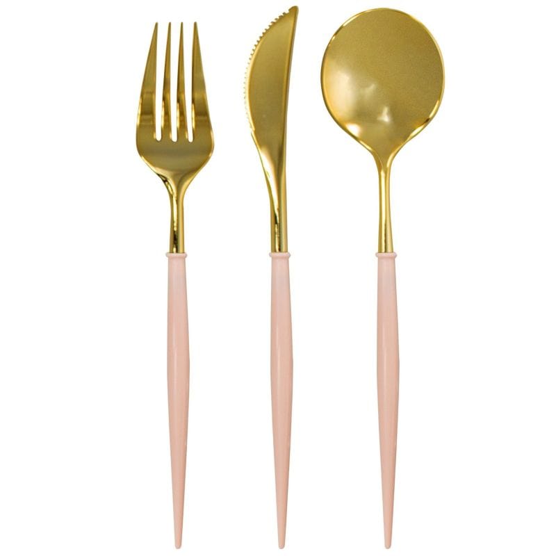 Sophistiplate Party Supplies Bella Cutlery White/Blush