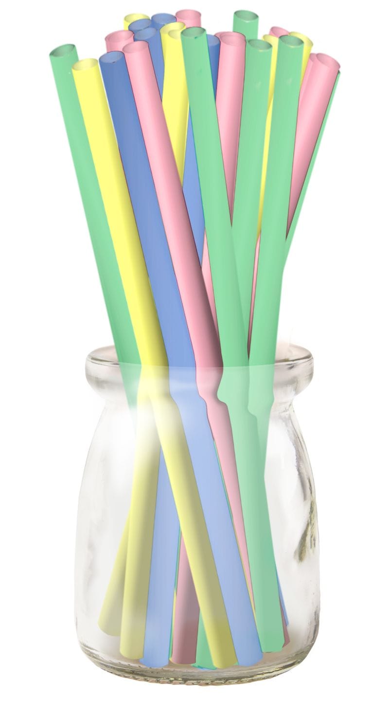 Sophistiplate Party Supplies Cocktail Straw Compostabel Assorted Colors