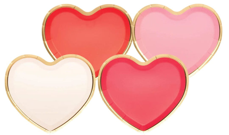 Sophistiplate Party Supplies Heart Salad Plate Love Notes Assorted/8pkg