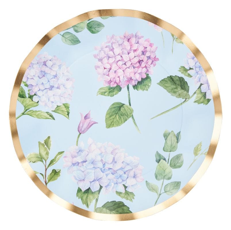 Sophistiplate Party Supplies Wavy Dinner Plate Hydrangeas