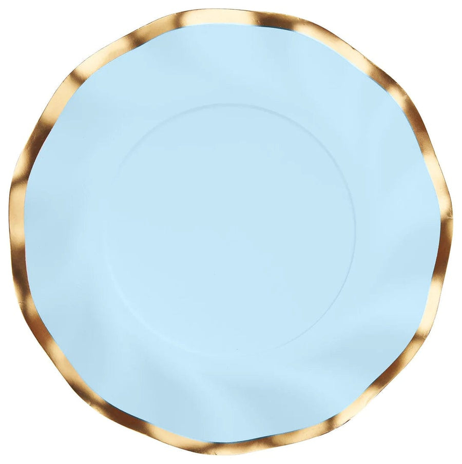 Sophistiplate Party Supplies Wavy Salad Plate Everyday Sky Blue