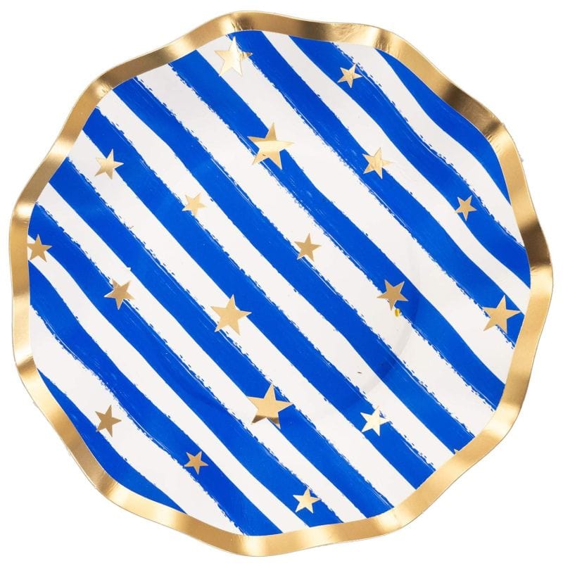 Sophistiplate Party Supplies Wavy Salad Plate Patriotic Confetti