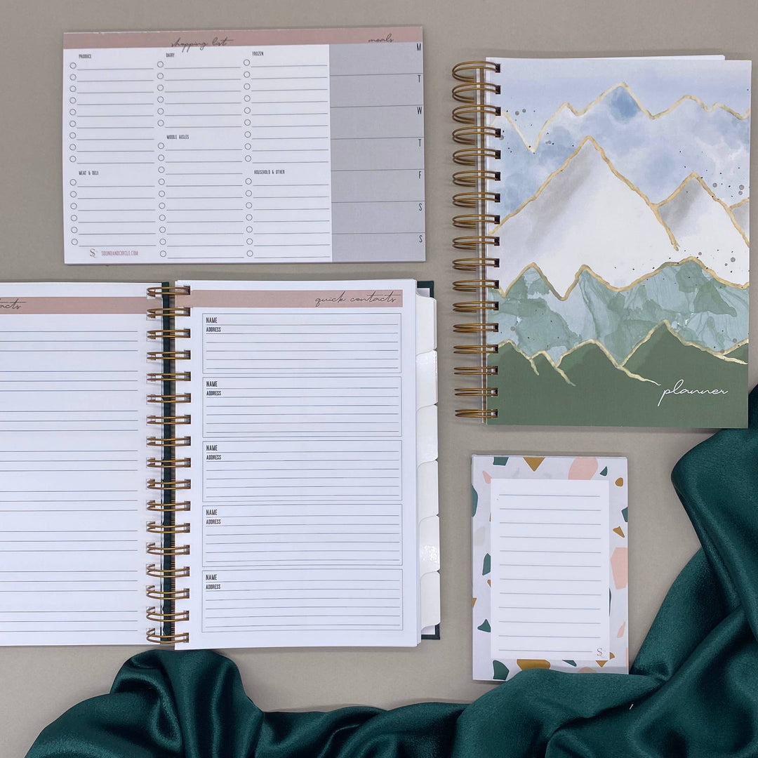 Sound & Circle Planner Undated Weekly Planner | Mountains