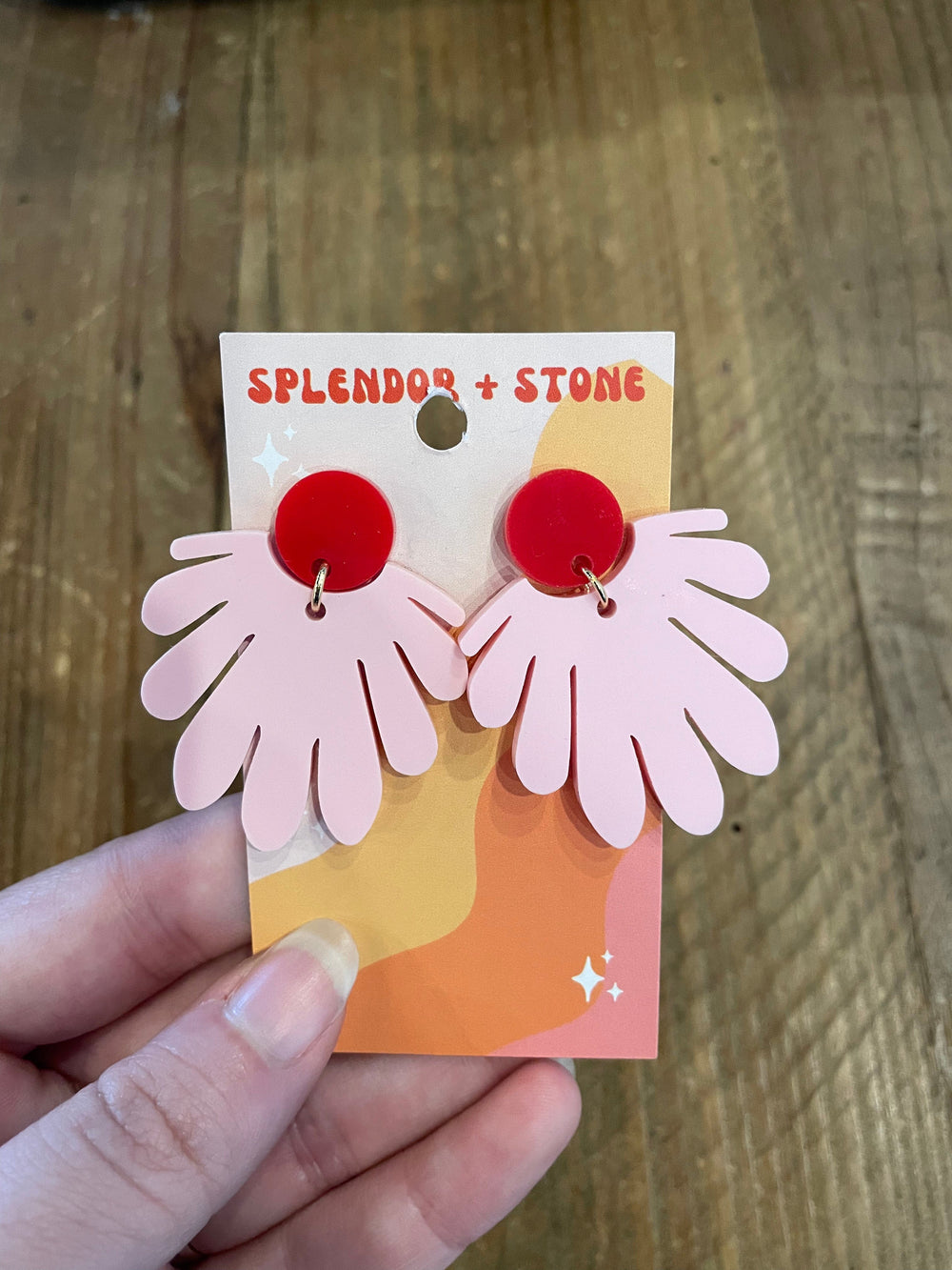 Splendor and Stone Daisy Drop Earrings